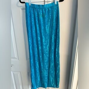 Blue Lace Maxi Skirt